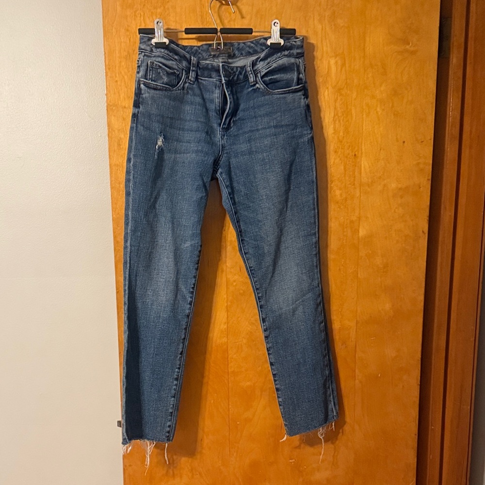 Kut from the Kloth Distressed Reese ankle straight leg jeans